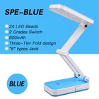 Blue New Products Rechargeable Studying Reading Foldable LED Table Lamp Desk Lamp Color Blue