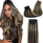 100% Brazilian Human Hair Clip In Hair Extension For White Woman, Afro Hair Extension Clip In Remy