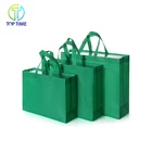 Color Shopping Recycle Shopping Bag Green Color Recycled Non Woven Fabric Shopping Bag Printed