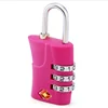 New design TSA durable zinc alloy custom digital safety metal red color combination password lock for travel