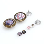 Printed logo denim rivet tack jeans button metal button for jeans