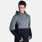 Sports Hoody With Thumb-hole Longsleeve T Shirt With Half Zip Sweatershit