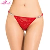 In stock sexy red crystal g string with rhinestone