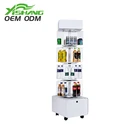 White drinks food display stand rack cabinet for store supermarket
