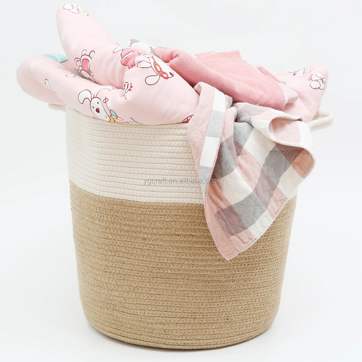 & decor cotton rope blanket storage basket for laundry toys