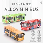 Car Toy 1:32 Scale Die Cast Pull Back Alloy Mini Bus Car Toy With Light And Sound