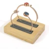Luxury Square Wooden Earring Jewelry Display Stand For Gem Store