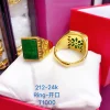 R-212 Xuping fashion wholesale custom men gold jewelry jade design opening 24 carat gold ring for man