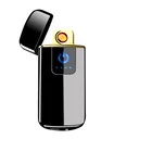 Fingerprint Induction Heating Electric Coil Lighter Rechargeable, Metal Windproof Lighter, USB Electronic Lighters Cigarette