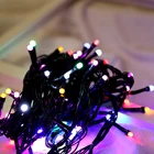 Black line courtyard decoration with flashing function led string light, high quality outdoor waterproof string light