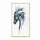 Large wall decoration horse plastic white floating picture frame set printing canvas