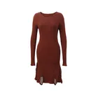 New Designs For Old Female Vintage Maxi Rib Brown Ladies Sweater Dress