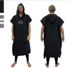 Towel Terry Poncho Hooded Beach Towel Terry Cloth Cotton Poncho Surf Customized Logo Surf Beach Towel