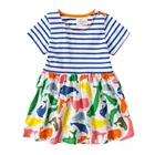 New arrival kids clothes baby 4 years children girls dresses cotton printed stripes