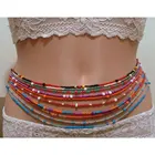 wholesale Women Cheap Gold african sexy waist beads belly chain weight loss body jewelry 9pcs a pack