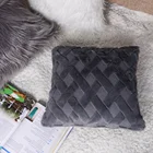 Shinnwa new luxury series merino style off-white fur throw pillow case cushion cover for sofa