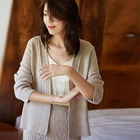 The latest fashion in 2019 Short sweater cardigan solid color slimming long sleeve coat thin sweater woman