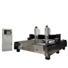 Stone Carving Double Heads 3d Granite Stone Carving Cnc Router Machine