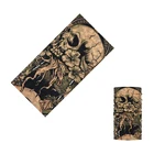 2019 Hot Sell 100% Polyester Seamless Multifunction Headwear Black Skull Bandana