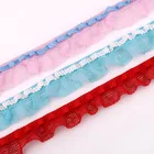 Ruffle Elastic Lace Trim Stretch Lace Band Clothing and Garment Mesh Double Ribbon Trim
