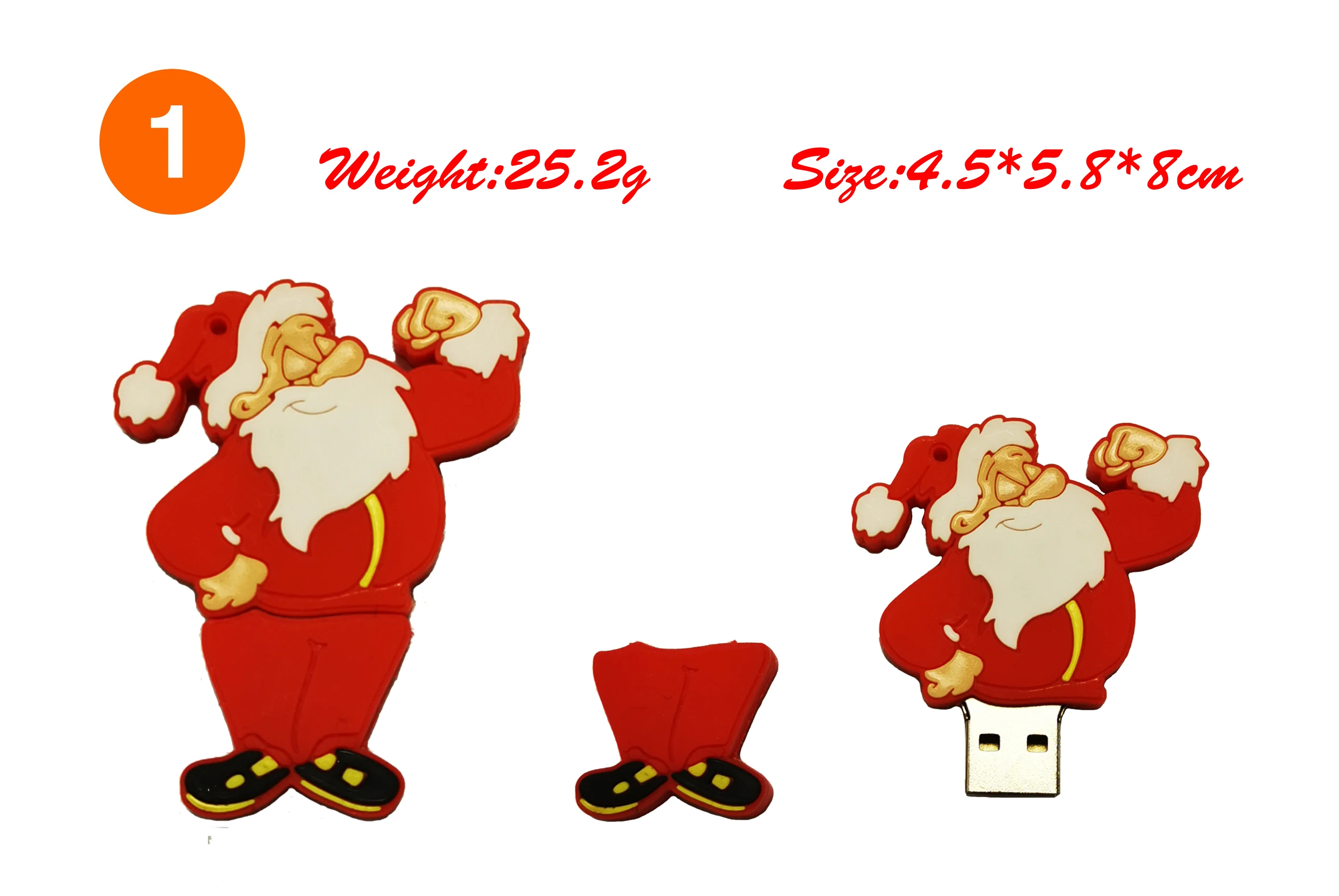 christmas santa claus tree pvc usb flash drive 2.
