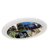 Retail cheap large plastic food and beverage tray round lace plastic food tray