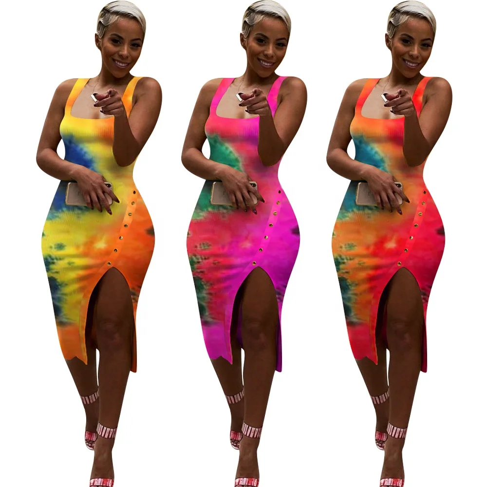 Summer Fashion Casual Tie-dye Bodycon Short Dresses Women Clothing, Orange,pink,yellow
Summer Fashion Casual Tie-dye Bodycon Short Dresses Women Clothing, Orange,pink,yellow