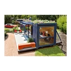 High production precision prefab dormitory glass modular house