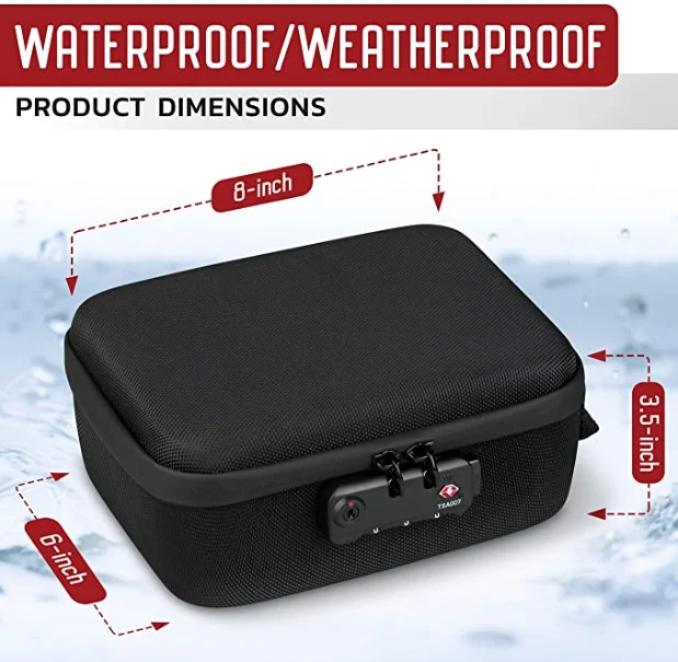 Custom Smell Proof Case Premium Travel Container Stash EVA Hard Smell Proof Bag factory