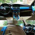 Car-Styling New 5D Carbon Fiber Car Interior Center Console Color Change Molding Sticker Decals For 5 Series E60 2004-2010