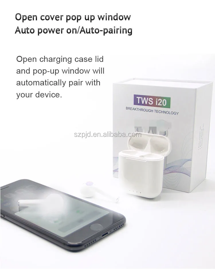 2019 Original Blue tooth i20 TWS with microphone wireless Blue tooth headphones PK i7 i10 i12 - ANKUX.COM
