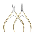 High Quality Professional Cuticle Nippers Sharpener Stainless Steel Mini Gold Cutter Cuticle Trimmer D-501