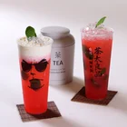 360/500/600/700/1000ml PP disposable drinking cup plastic bubble tea cup