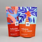 custom printed three layer laminated tea foiled silver sachets plastic packing zipper tea coffee bag