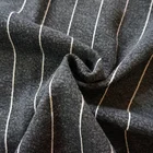 Interlock cotton jersey yarn dyed stripe knitted jacquard fabric for coats