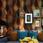 Multi brown color faux leather effect vinyl wallpaper pvc wall covering home decoration