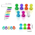 Pushpin Magnet Fridge Magnet Buttons for White Board Magnetic Push Pins Acrylic Clear 8 Colors Office Classroom Use