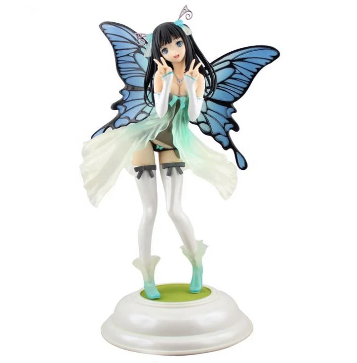 OEM anime personagens figuras de alta qualidade sexy girl figura com lindas asas de borboleta