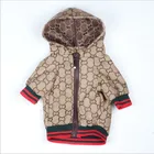 Fashion brand zip-up pet jacket waterproof dog clothes coat