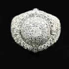 New Arrival Luxury Micro Pave Fake Diamond Cubic Zirconia Eternity Ring Fashion Hand Jewelry For Women