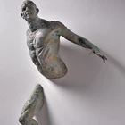 Bronze brass Matteo Pugliese man sculpture