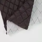 Stock black 100 polyester taffeta embroidered diamond lattice quilted thermal fabric for home textile