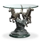 Decoration Horse Sculpture Bronze Horse Sculpture Statue Coffee Glass Tables