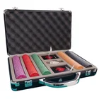 Poker Chips Set Gambling Chips With Aluminum Case Playing Game Accessories 100/200/300PCS Fast Delivery