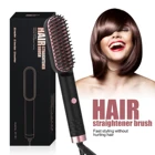 2020 design CE ROSH approved ceramic hair straightener brush hot comb electric