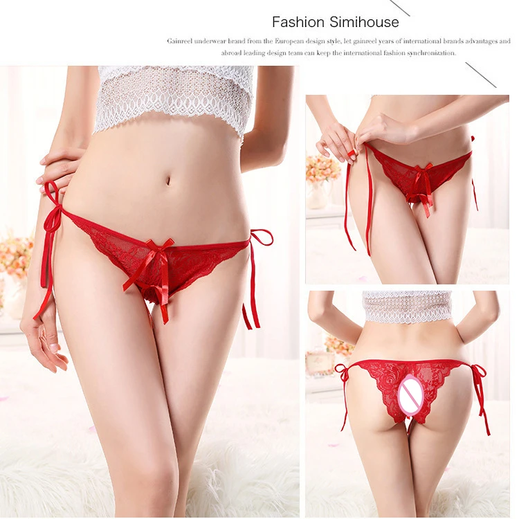 Sexy Lingerie Women S Panties Crotch Opening Transparent G Strings