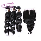 Chloe Natural Chinese Loose Wave Hair Extensions Raw Private Label Braiding Human Hair
