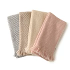 Wholesale diamond shaped 100%cashmere hollow scarf soft touch shawl scarf