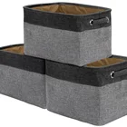 Foldable Storage Bin Box Storage Basket Fabric Collapsible Organizer Bin Box