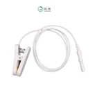 DIN42802 touch-proof connector monopolar gold plated EEG ear clip electrode